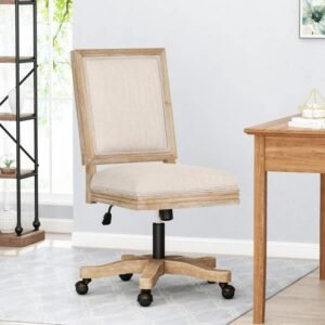 Kursi Kantor Kayu Rustic Minimalis Putar untuk Meja Kerja