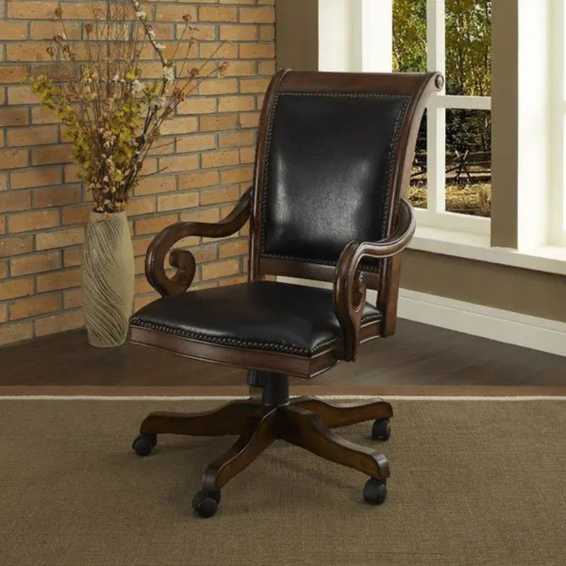 Kursi Kerja Kantor Kayu Jati Jepara Putar Elegan Klasik