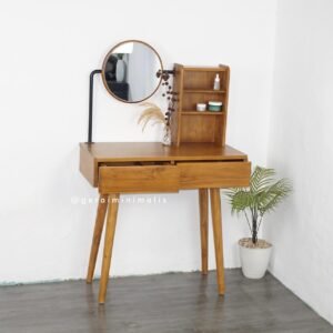 Meja Rias Retro Populer Kayu Jati Unik