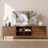 Meja TV Kayu Minimalis Rak Terbuka Modern