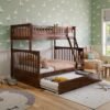 Ranjang Susun Anak Kayu Jati Minimalis 3 Kasur dengan Tempat Tidur Tarik