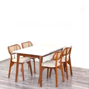 Set Meja 4 Kursi Cafe Kacang Kayu Jati