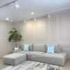 Sofa Sudut Ruang Tamu Minimalis Simple Kayu Jati