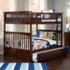 Tempat Tidur Anak Bertingkat Kayu Jati Walnut Minimalis Ibela