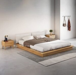 Tempat Tidur Lesehan Japandi Kayu Jati Bagus