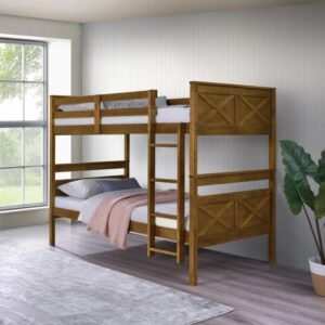 Tempat Tidur Tingkat Anak Kayu Model Farmhouse
