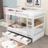 Tempat Tidur Tingkat Anak Putih Minimalis 2 Susun dengan Laci Penyimpanan