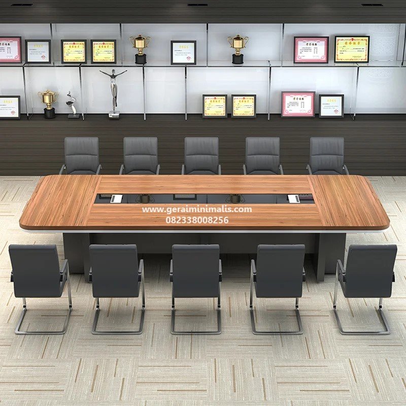 10 Model Meja Rapat Panjang untuk Ruang Meeting Kantor Pilihan Model 8–18 Orang