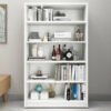 Bookshelf Minimalis Modern Putih 5 Susun untuk Ruang Tamu