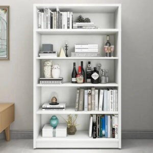 Bookshelf Minimalis Modern Putih 5 Susun untuk Ruang Tamu