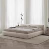 Dipan Tempat Tidur Boucle Minimalis dengan Desain Rendah
