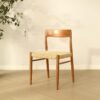 Kursi Cafe Kayu Jati Vintage Dudukan Anyaman Natural