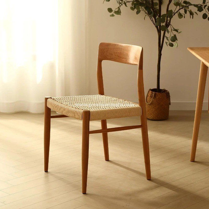 Kursi Cafe Kayu Jati Vintage Dudukan Anyaman Natural (3)