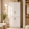 Lemari Pakaian Minimalis Putih 2 Pintu Modern