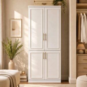 Lemari Pakaian Minimalis Putih 2 Pintu Modern