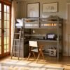 Loft Bed Anak dengan Meja Belajar dan Lemari Penyimpanan