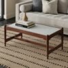 Meja Coffee Kayu Jati Minimalis Persegi Gaya Mid Century