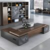Meja Direksi L Shape Mewah Modern Executive Ruang Kantor