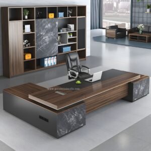 Meja Direksi L Shape Mewah Modern Executive Ruang Kantor
