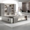 Meja Direktur L Shape Modern Elegan Berkualitas