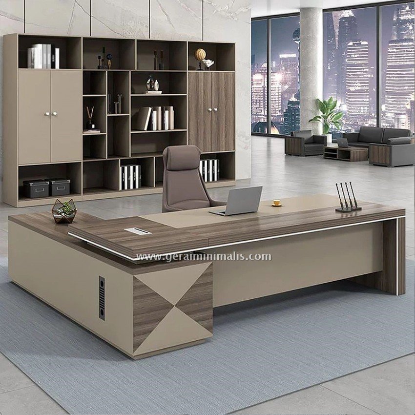 Meja Direktur Minimalis Modern Ruang Kerja Kantor Elegan