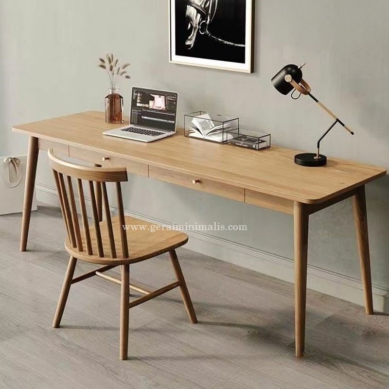 Meja Kantor Minimalis Modern Kayu Sederhana Simple