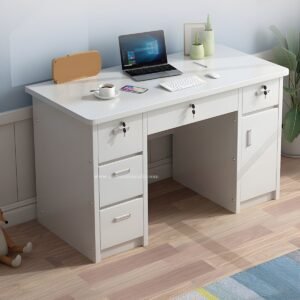 Meja Kantor Modern Minimalis Berlaci Model Rumahan