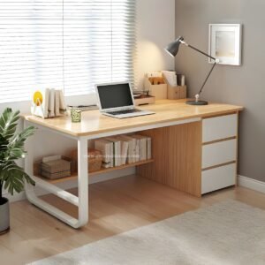 Meja Kerja Kantor Minimalis Industrial Simple