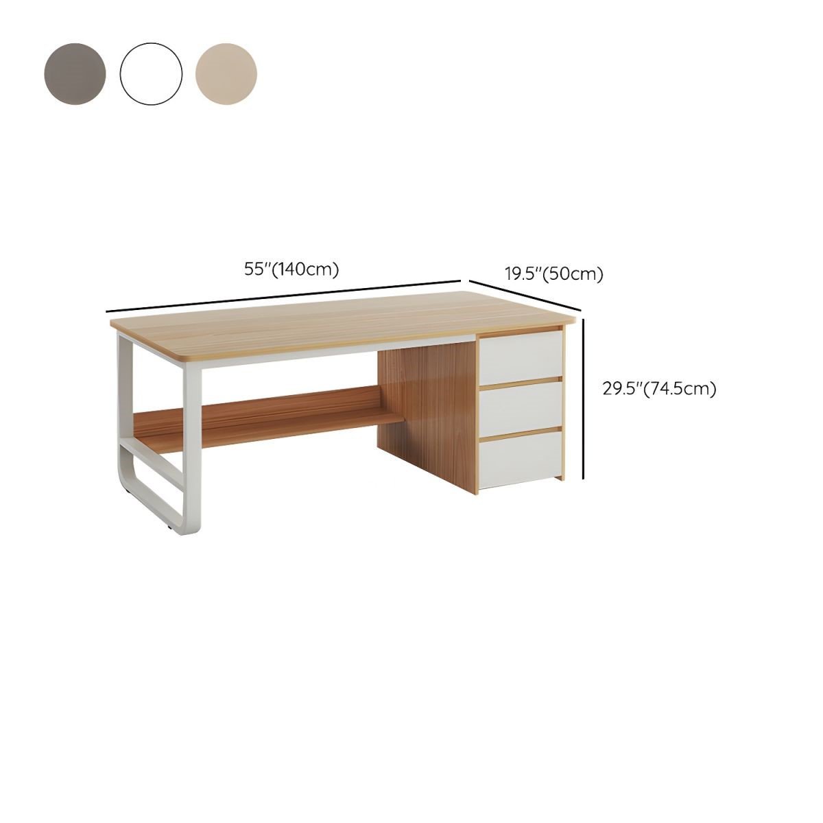 Meja Kerja Kantor Minimalis Industrial Simple (2)