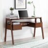 Meja Kerja Kantor Minimalis Modern Kayu Jati Scandinavian