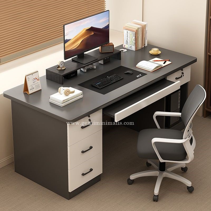 Meja Kerja Kantor Simple Mewah Minimalis Modern