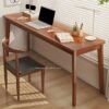 . Meja Kerja Kayu Minimalis Modern dengan Desain Sederhana