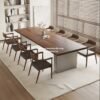 Meja Meeting Minimalis Simple Elegan 8 Orang Rapat Kantor