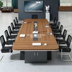 Meja Meeting Panjang 12 Orang Rapat Modern untuk Ruang Kantor