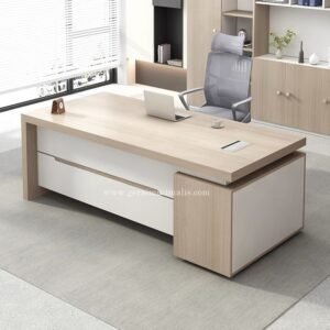 Meja Pimpinan Mewah Minimalis Modern HPL
