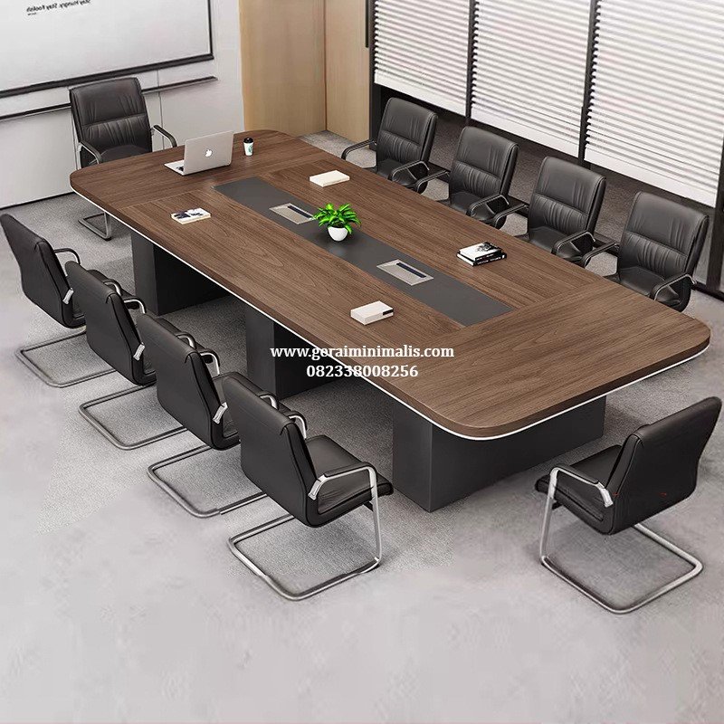 Meja Rapat Minimalis Panjang 10 Orang Meeting Kantor HPL