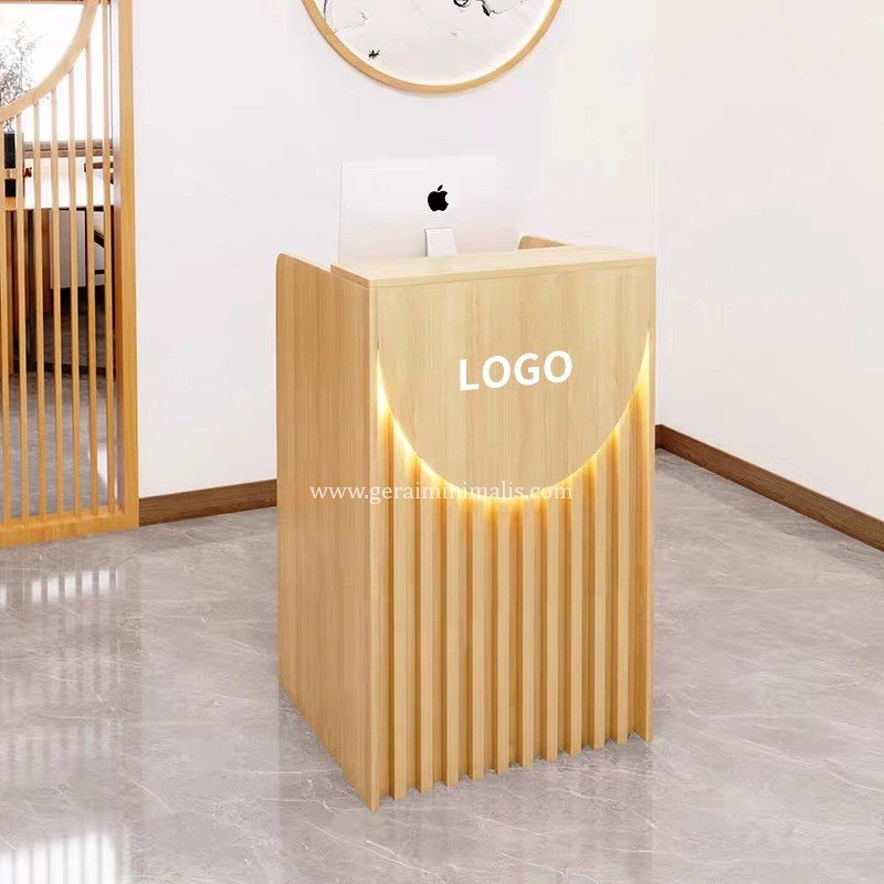 Meja Resepsionis Minimalis Kecil untuk Ruang Penerima Tamu Lobby (3) Meja Resepsionis Minimalis Kecil untuk Ruang Penerima Tamu Lobby