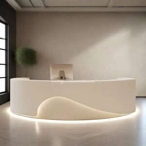 Meja Resepsionis Modern untuk Hotel dan Kantor dengan LED