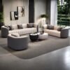 Set Sofa Ruang Tamu Besar Minimalis Abu-Abu 321 Modern