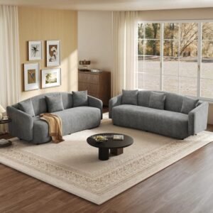 Set Sofa Ruang Tamu Kecil Minimalis Abu-Abu 32 Dudukan dan Meja