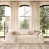 Sofa 2 Seater Boucle Putih Minimalis Modern Elegan