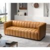 Sofa 3 Seater Kulit Sintetis Salur Channel Tufted Modern Premium