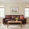 Sofa 3 Seater Kulit Tua Klasik Elegan