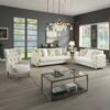 Sofa Ruang Tamu Minimalis Putih Elegan Formasi 321 Dudukan
