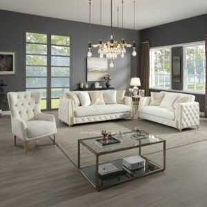 Sofa Ruang Tamu Minimalis Putih Elegan Formasi 321 Dudukan