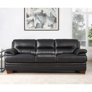 Sofa Ruang Tamu Panjang Kulit 3 Seater Modern