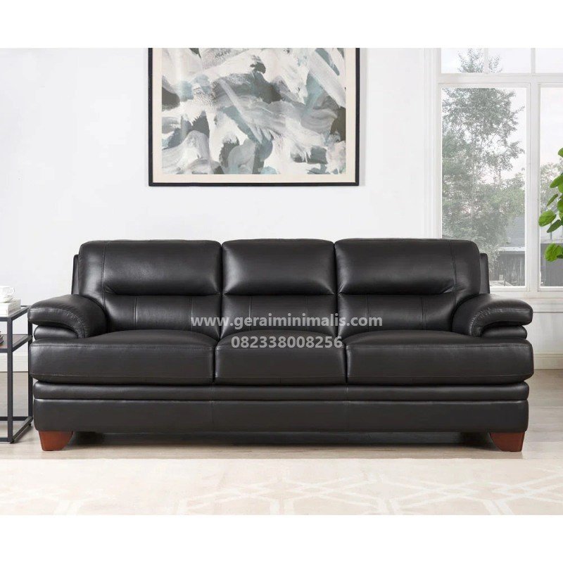 Sofa Ruang Tamu Panjang Kulit 3 Seater Modern