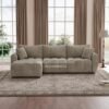 Sofa Sudut Modular Boucle Beige Modern Elora