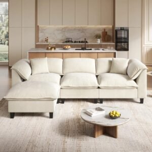 Sofa Tamu Minimalis Putih L Shape Model Modular Modern