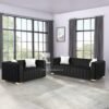 Sofa Tamu Salur Hitam Minimalis 32 Dudukan Model Modern